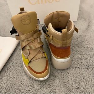Chloe Sonnie High-Top Sneakers Maple Pink